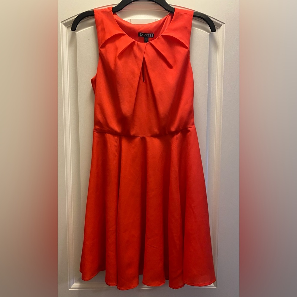 Express Bright Coral Mini Dress Size 2